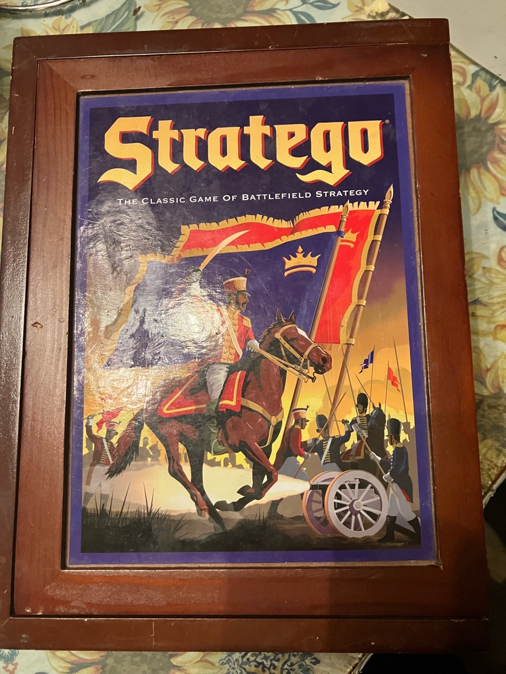 Vintage Game Collection Stratego Board Game Wooden Bookshelf Box 2010 Complete